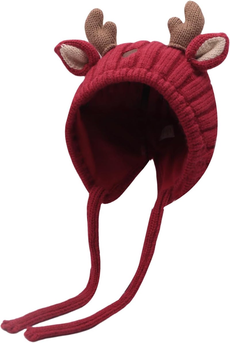 MINGSEECESS Kids Knitted Beanie Hat Cute Frog Cartoon Winter Warmer Cap with Big Eyes for Baby Boys Girls - Image 2